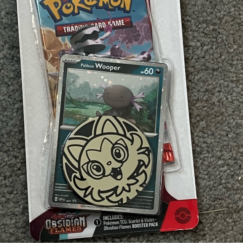 Pokemon HP 60 Paldean Wooper Stellar Crown Booster Pack New Sealed - Picture 2 of 7